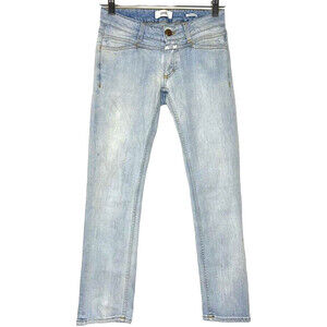Closed Starlet Low-Rise Jeans Womens 24 Light Blue Skinny Ankle Made in Italy